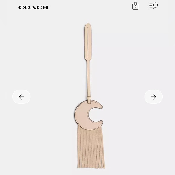 Coach Remade Fringed Moon Bag Charm - Picture 2 of 4